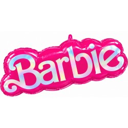 Globo Foil Logo Barbie Rosa para Fiestas I Envíos 24/48 horas