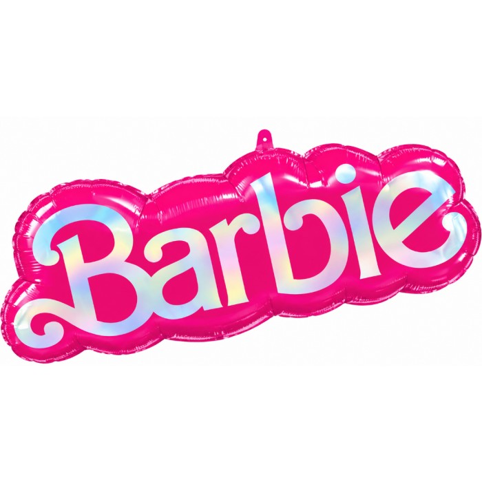 Globo Foil Logo Barbie Rosa para Fiestas I Envíos 24/48 horas