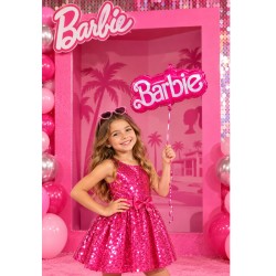 Globo Foil Logo Barbie Rosa para Fiestas I Envíos 24/48 horas