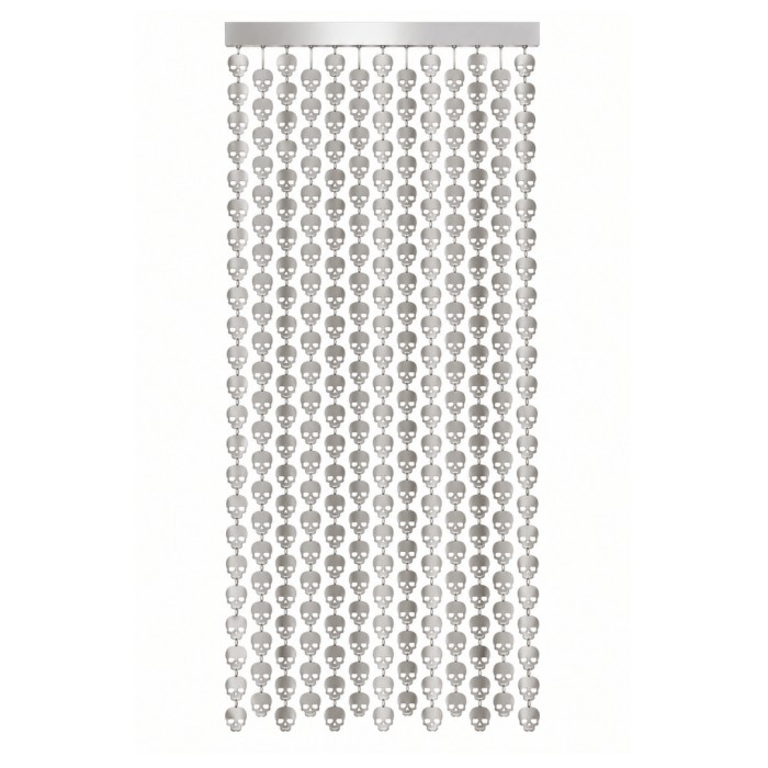 Cortina Metalizada Calaveras 100x200cm | Ducaval | Envíos 24/48 horas