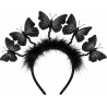 Diadema de Mariposas Negras con Plumas para Disfraz | Ducaval | Envía