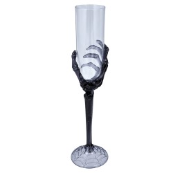 Copa De Champán Con Mano De Esqueleto Negra 25 Cm | Ducaval | Envíos 