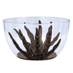 Bol transparente mano esqueleto negra 6,5x13,5 cms| Ducaval | Envíos 