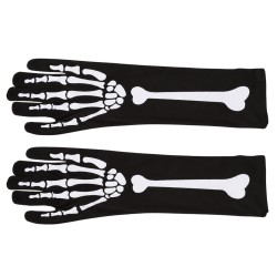 Guantes Largos De Esqueleto De 40cm | Ducaval | Envíos 24/48 horas