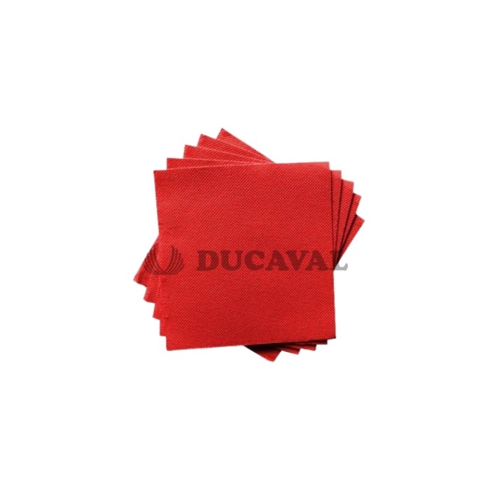 Servilleta rojo 20x20 2c 100ud,Ducaval  2448 horas
