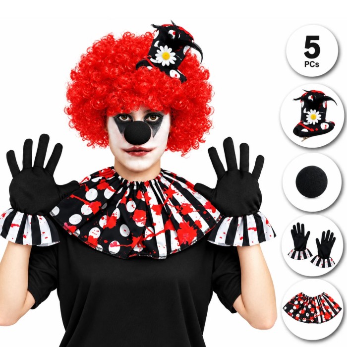 Set Payasa Asesina 5 Piezas para Halloween | Ducaval | Envías 24/48 h
