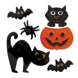 Decoración Gel Gato para Ventana Halloween | Ducaval | Envíos 24/48 h