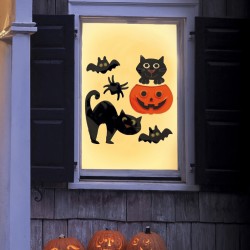 Decoración Gel Gato para Ventana Halloween | Ducaval | Envíos 24/48 h