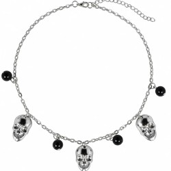 Collar de Calaveras y Bolas Negras para Halloween | Ducaval | Envías 