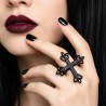 Anillo Cruz Gótica Negro para Halloween y Disfraces | Ducaval | Envía
