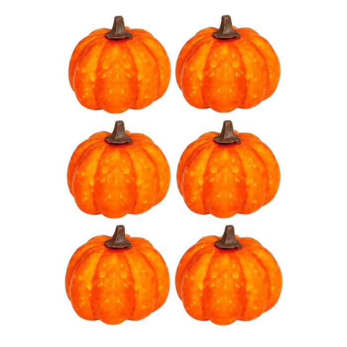 Set 6 Calabazas Naranjas Lacadas 3,5 Cm | Ducaval | Envías 24/48 hora