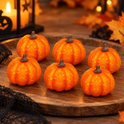 Set 6 Calabazas Naranjas Lacadas 3,5 Cm | Ducaval | Envías 24/48 hora