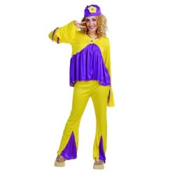 Disfraz de Hippie chica amarillo