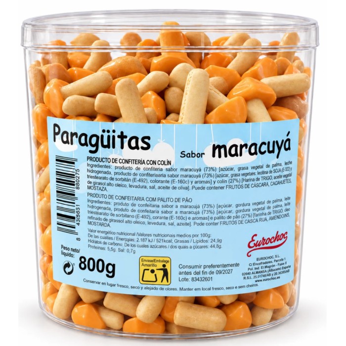 Paragüitas Sabor Maracuyá 800 g – Golosinas | Ducaval | Envías 24/48 
