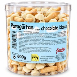 Paragüitas de Chocolate Blanco 800 g – Tarro de Dulces| Ducaval | Env