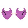Gafas De Corazón Lila Con Cuernos | Ducaval | Envíos 24/48 horas 