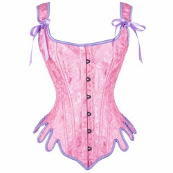 Corset medieval rosa con tirantes | Ducaval | Envías 24/48 horas 