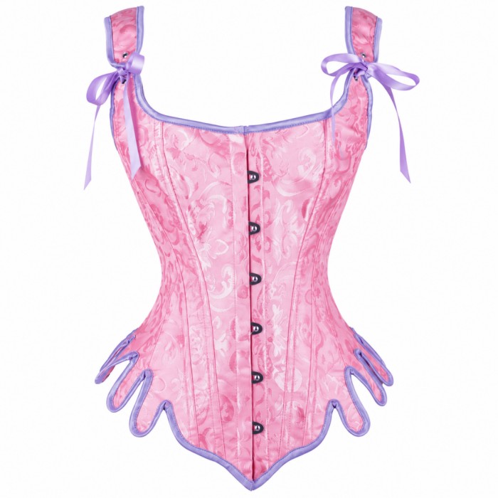 Corset medieval rosa con tirantes | Ducaval | Envías 24/48 horas 
