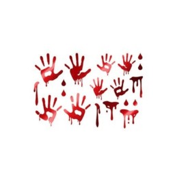 2 hojas tatuajes manos sangre | Ducaval | Envías 24/48 horas 