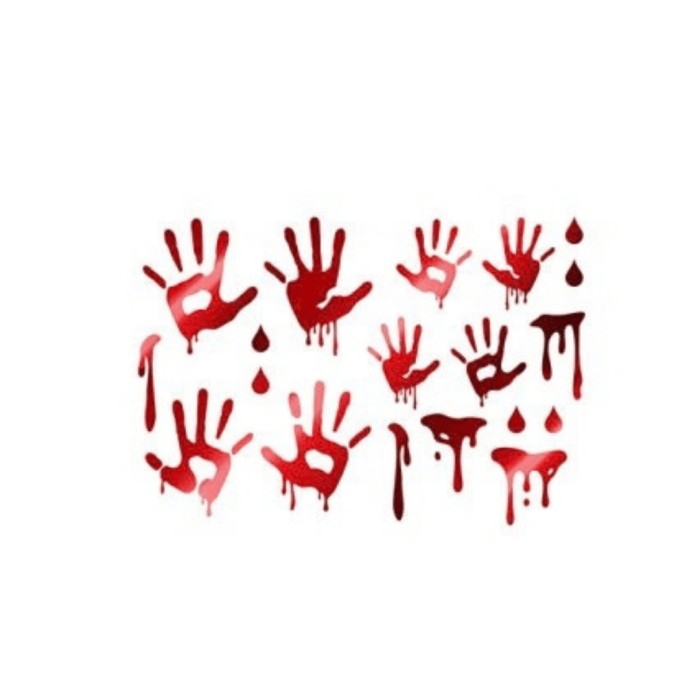 2 hojas tatuajes manos sangre | Ducaval | Envías 24/48 horas 