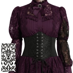 Corset negro brillante ad| Ducaval | Envías 24/48 horas 