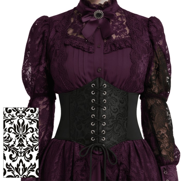 Corset negro brillante ad| Ducaval | Envías 24/48 horas 
