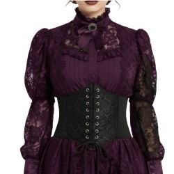 Corset negro brillante ad| Ducaval | Envías 24/48 horas 