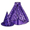 Set De Bruja Lila Infantil Con Capa Y Sombrero | Ducaval | Envíos 24/