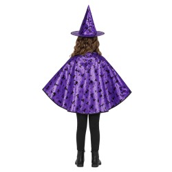 Set De Bruja Lila Infantil Con Capa Y Sombrero | Ducaval | Envíos 24/