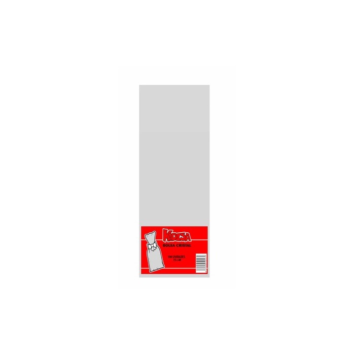 Bolsa cristal 15X40 transparente 100 unidades  Disfraces Ducaval