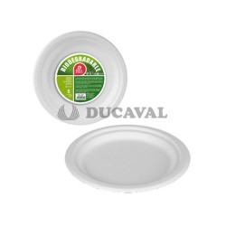 Plato biodegradable grande 22,00 x 1,90cm | Ducaval | 2448 h envios