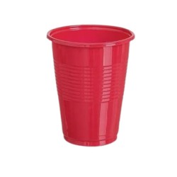 Vaso reutilizable plástico rojo 200 cc 25 und | Ducaval | Envías 24/4