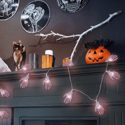 Guirnalda De Manos De Esqueleto 10 leds 115cm | Ducaval | Envíos 24/4