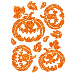 Adhesivos De Calabazas Con Purpurina 30x40 Cm | Ducaval | Envíos 24/4