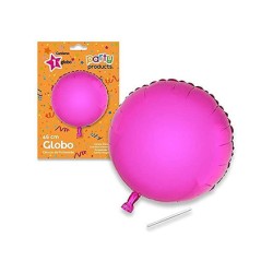 Globo circular poliamida fucsia tubito 49x46cm