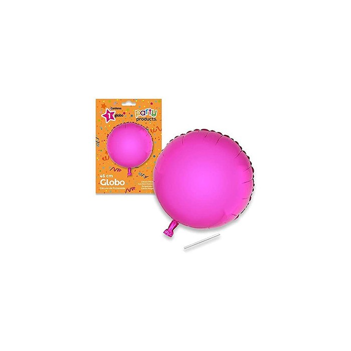 Globo circular poliamida fucsia tubito 49x46cm