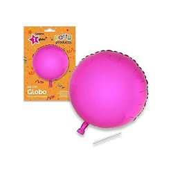 Globo circular poliamida fucsia tubito 49x46cm