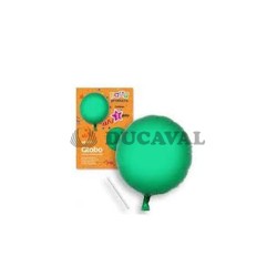 Globo circular verde poliamida tubito 49x46cm
