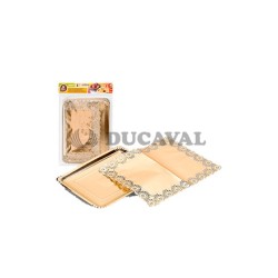 Bandeja rectangular + blonda oro | Ducaval | Envíos 24/48h