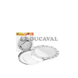 Bandeja + blonda plata 23cm  Disfraces Ducaval