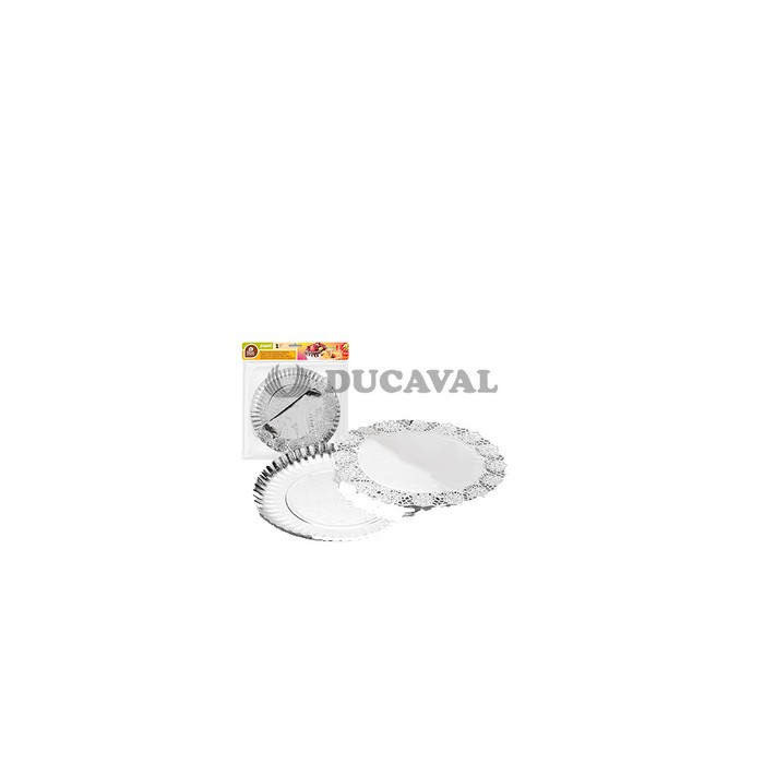 Bandeja + blonda plata 23cm  Disfraces Ducaval