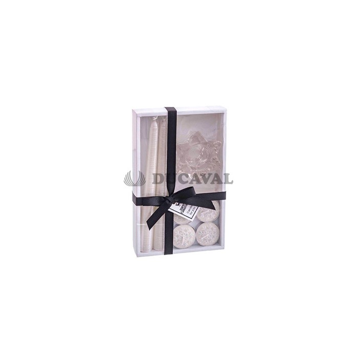 Vela candelabro blanco 2u. | Ducaval | Envíos 24/48 horas