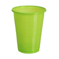 Vaso reutilizable plástico verde 200 cc 25 und | Ducaval | Envías 24/
