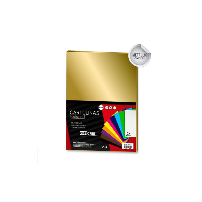 Cartulina metalizada 50X65 oro | Ducaval | Envíos 24/48 horas