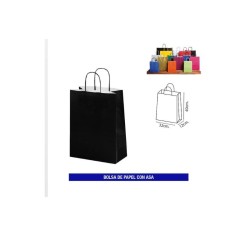 Bolsas papel c/ asa 32x40 negra | Ducaval | Envíos 24/48 h