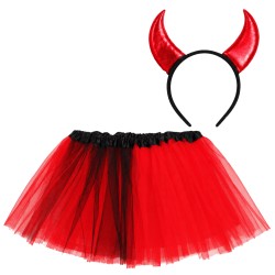 Set De Demonia Infantil Con Tutú Y Diadema | Ducaval | Envíos 24/48 h