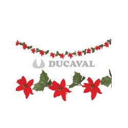 Guirnalda ponsetia pequeña 200cm  Disfraces Ducaval