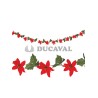 Guirnalda ponsetia pequeña 200cm  Disfraces Ducaval