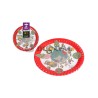 Plato llano animales granja 23cm 4ud  Disfraces Ducaval