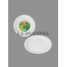 Plato cartón blanco biodegradable 23cm s/10